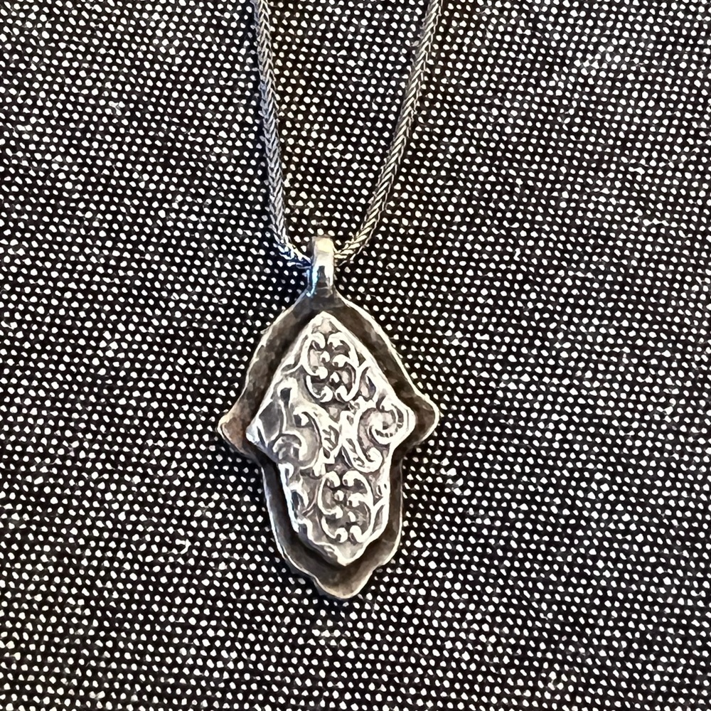Silpada Hamsa Silver Pendant Necklace